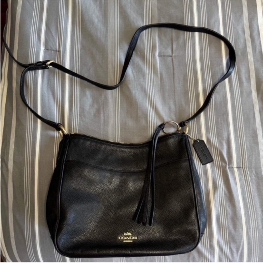 Coach Black Leather Crossbody Bag